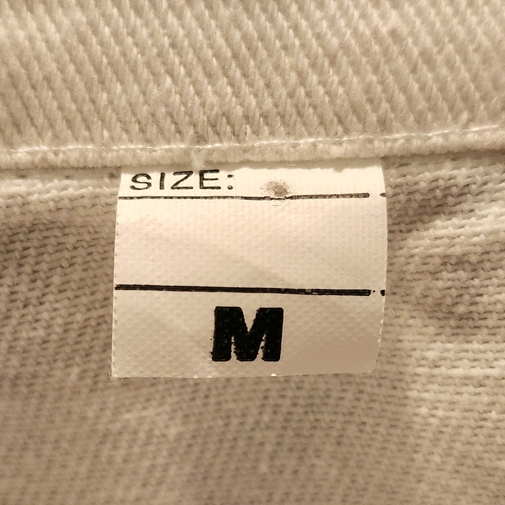 Fringe Cropped White Denim Jacket - Picture 6 of 7